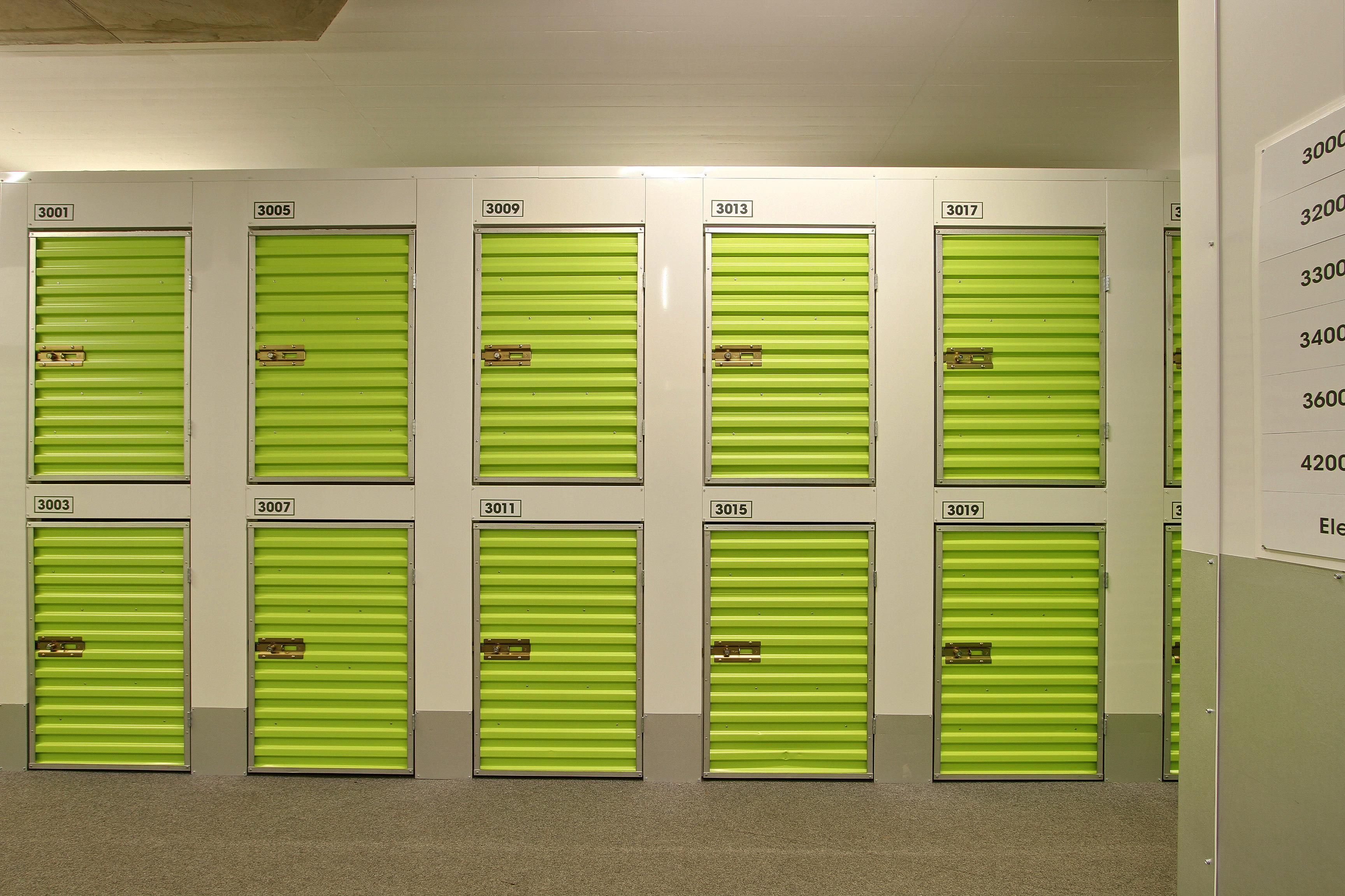 Small storage units at Pelican Self Storage