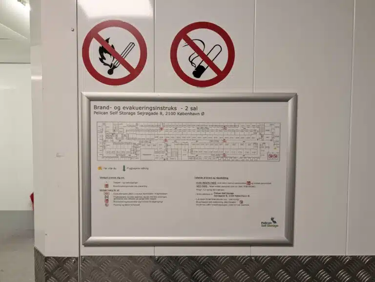 Plantegning sejrøgade hos Pelican Self Storage på Østerbro